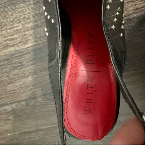 White House Black Market Black Studded Heels - Picture 4 of 5